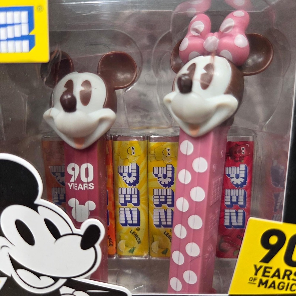 Disney Mickey Mouse 90 Years of Magic PEZ‎ Candy Dispensers Set Lot of 2